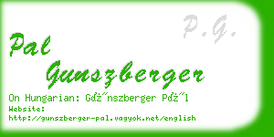 pal gunszberger business card